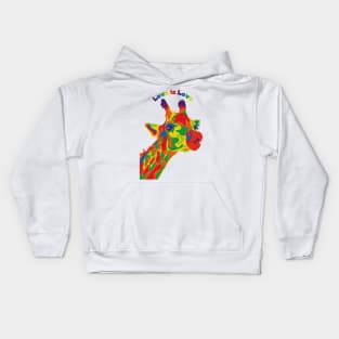 Giraffe Love is Love Kids Hoodie